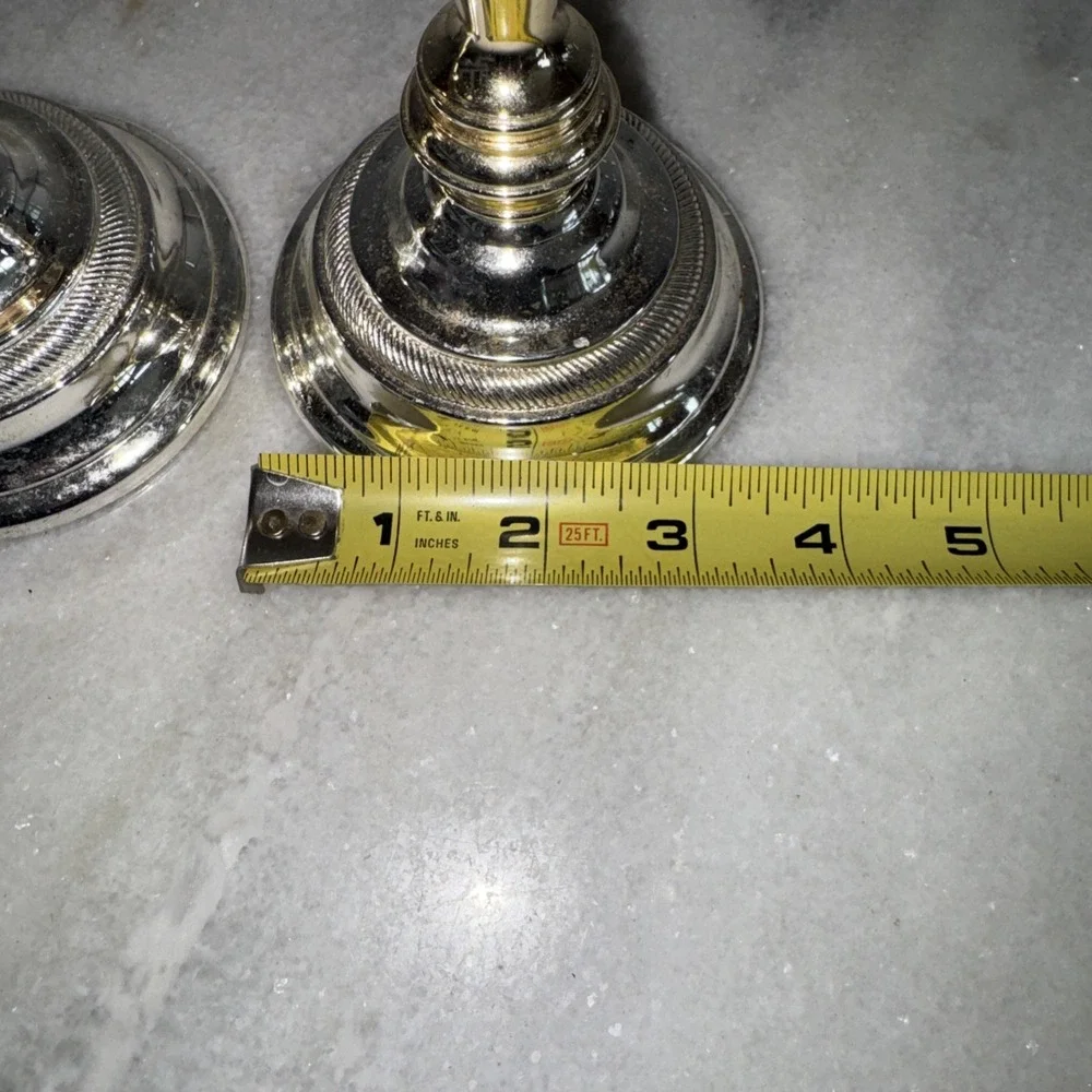 Vintage Pair Of Gorham 11.25 '' Tall Silver Plated‎ Candle Stick HolderES0001